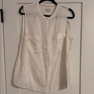 Boden Never-Worn White Sleeveless Blouse